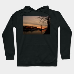 Albert Bridge Sunset River Thames London Hoodie